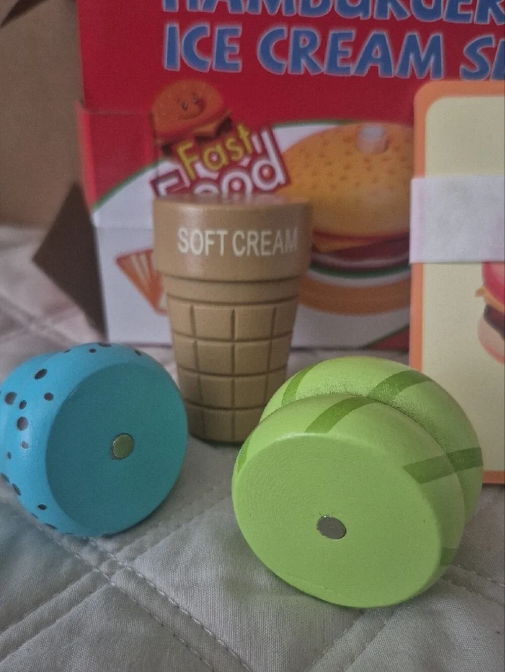 Hamburger & Ice Cream Toy Set - New